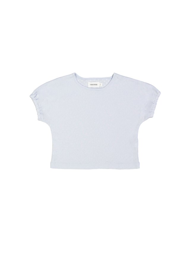 T-shirt ajour lichtblauw 12m