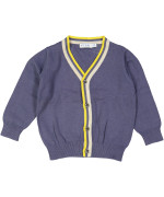 gilet tricot blauw effen 12m .