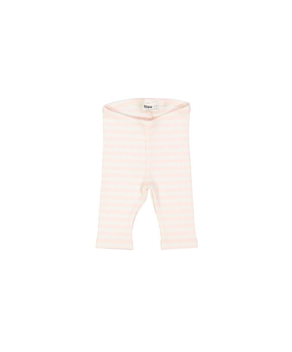 Legging rib streep lichtroze