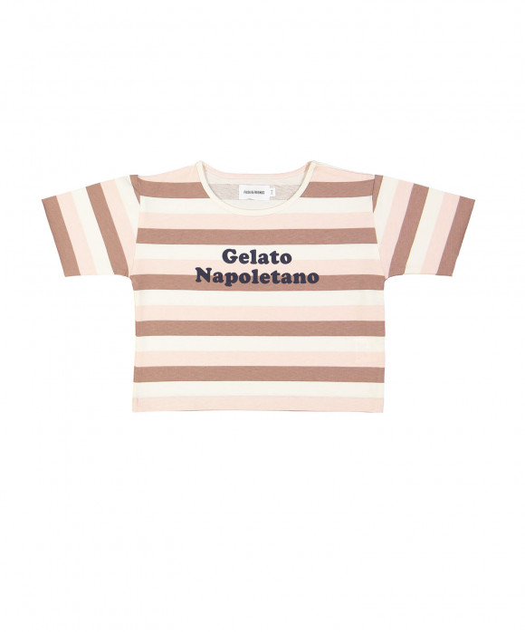 t-shirt streep gelato ecru