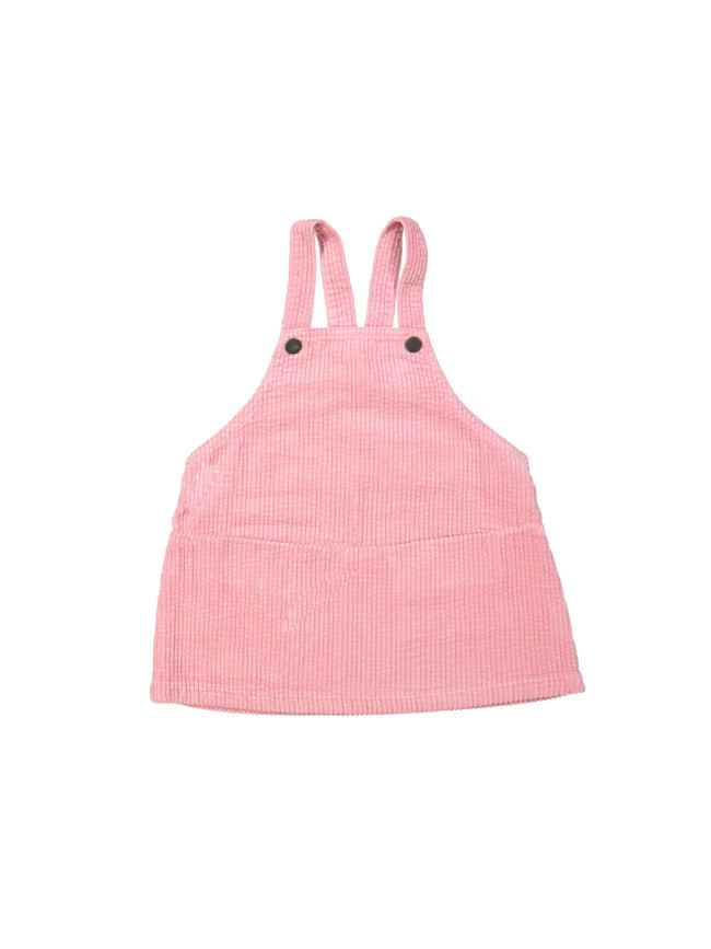 Jurk brede rib roze 18m