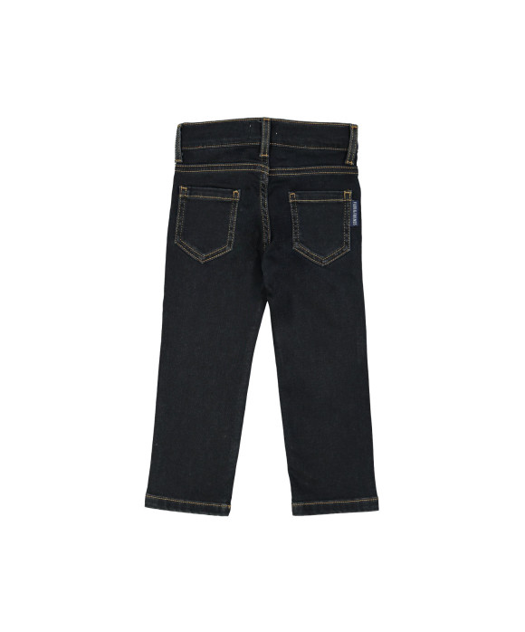 Jeans regular rits afg. blauw 