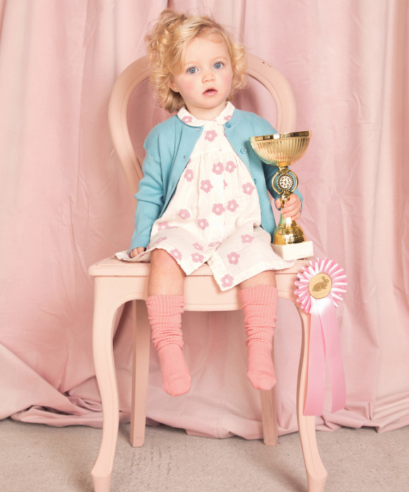 gilet mini rib blauw