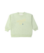 Sweater hands up groen chiné 12m-18m
