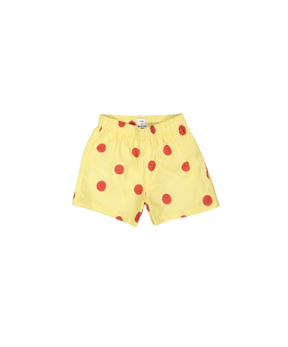 Zwemshort red dots oker