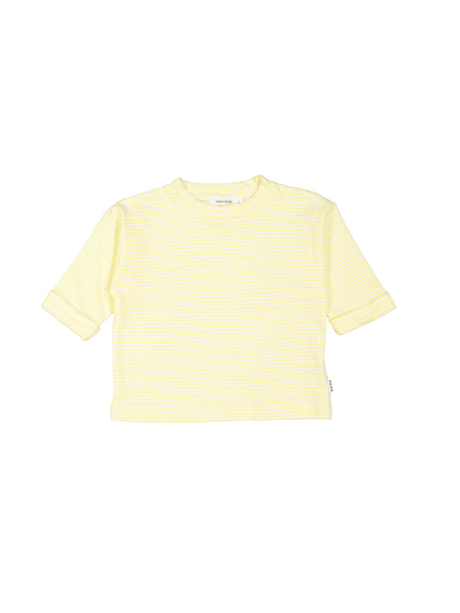 Sweater streep geel 12m