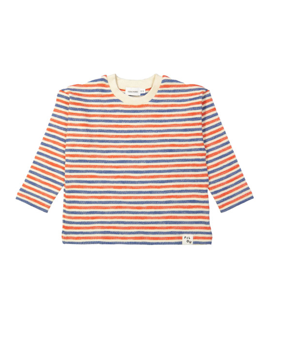 Sweater streep rood blauw 