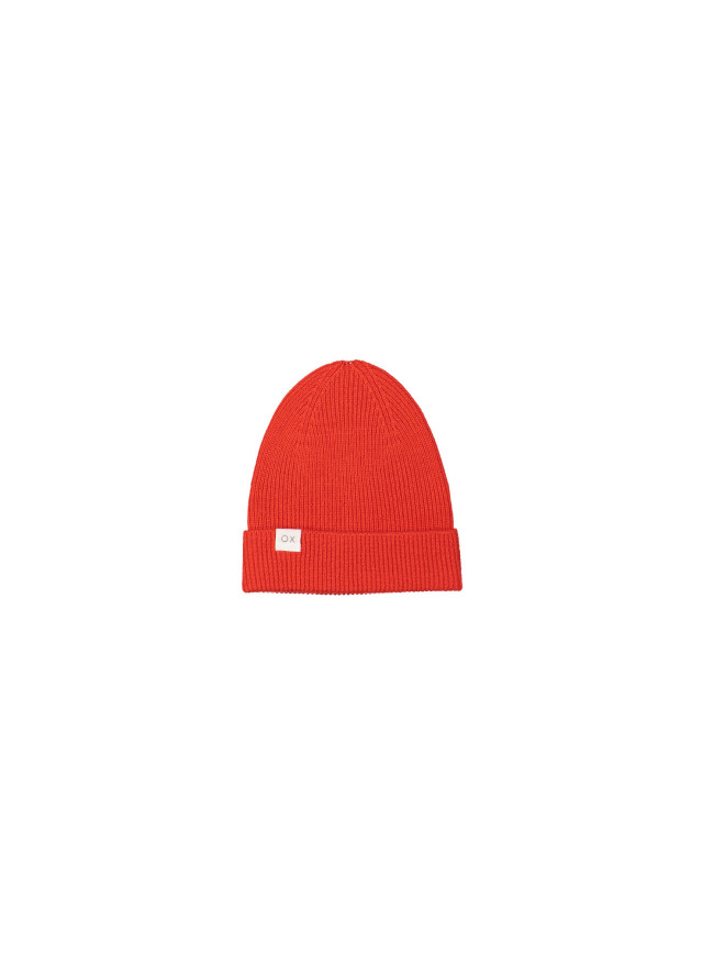 Muts rood merino wol