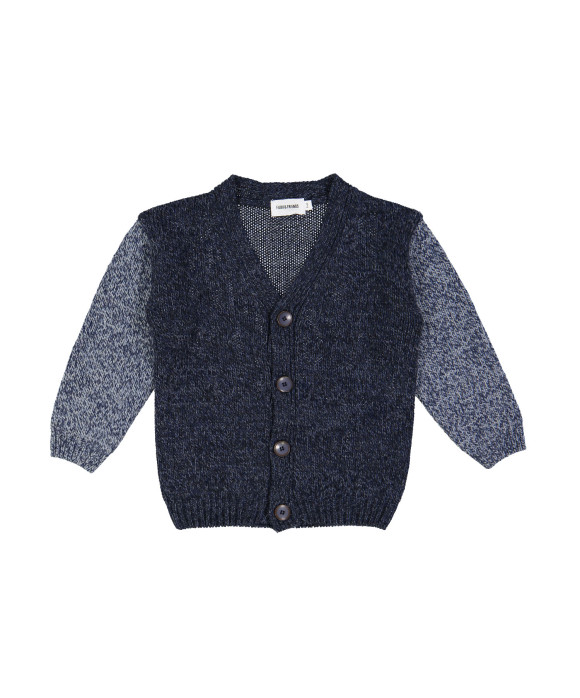 gilet colourblock blauw