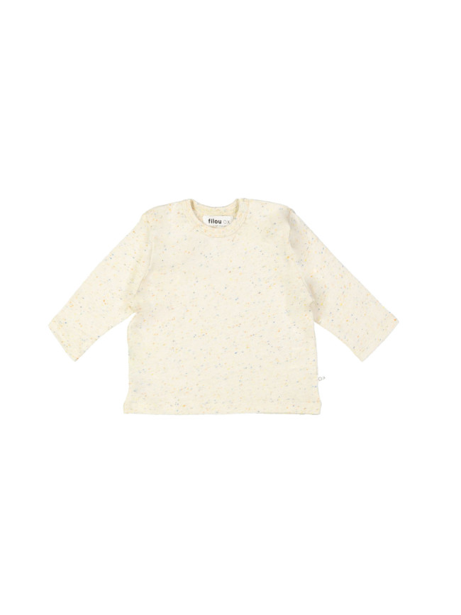 T-shirt spikkel hugs and kisses ecru 00m