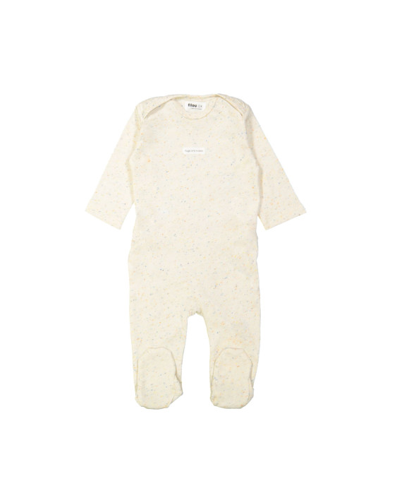 Pyjama spikkel hugs and kisses ecru