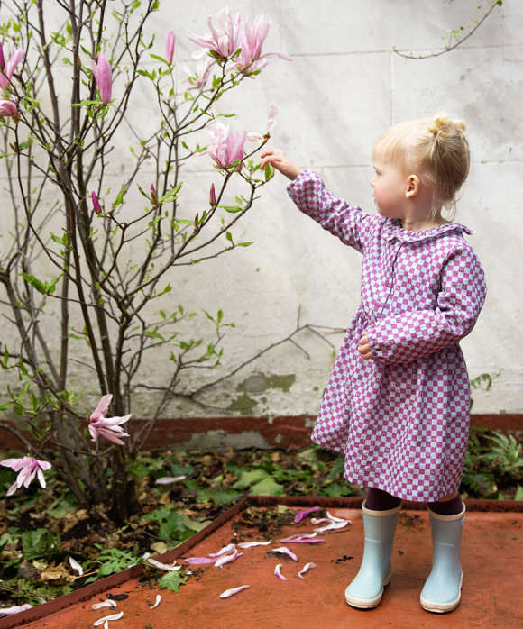 jurk little checks violet