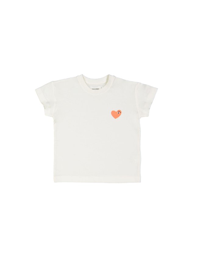 T-shirt heart eye ecru  12m