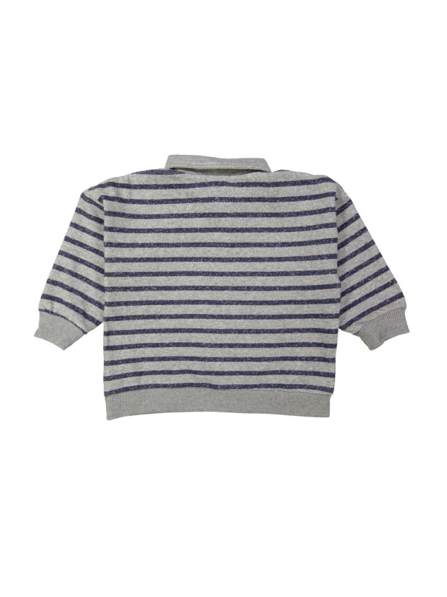 Polo streep donkergrijs 12m-18m