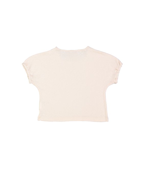 T-shirt ajour lichtroze 