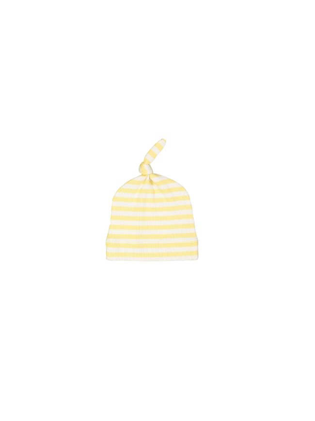 Muts rib streep geel 06m-12m