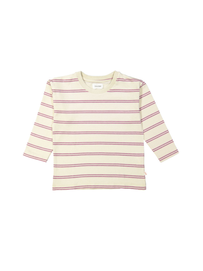 T-shirt LM streep mauve 03j