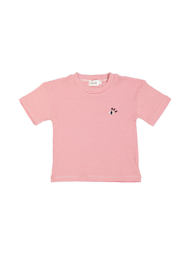 T-shirt rib eye rood 12m
