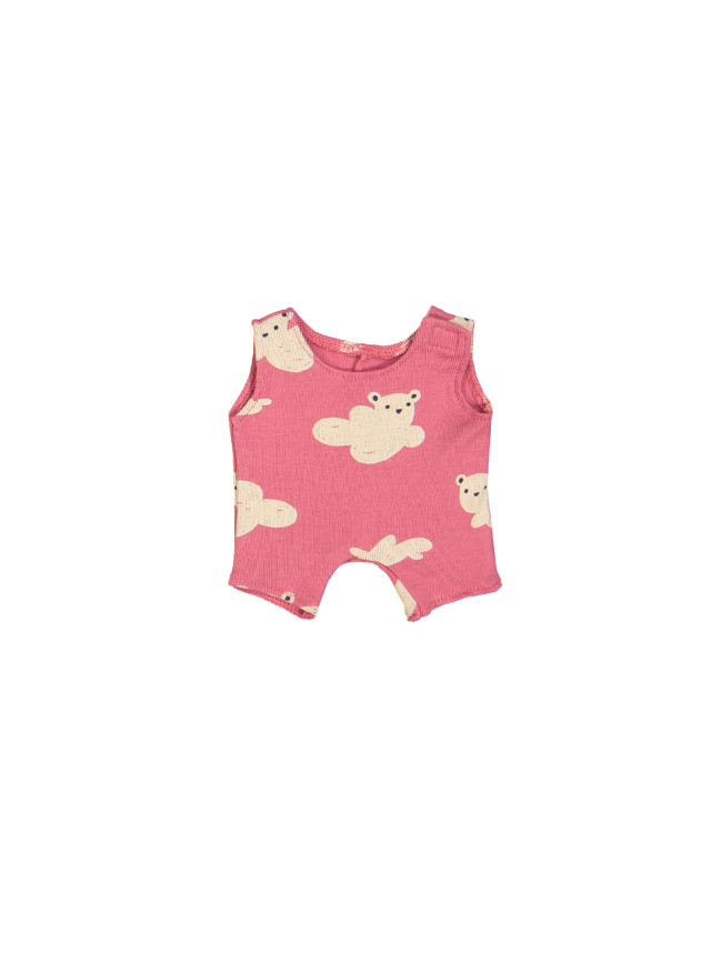 poppensalopette rib bear clouds rood one size