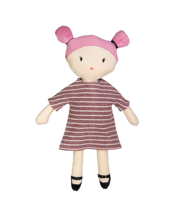 poppenkleed streep bordeaux one size