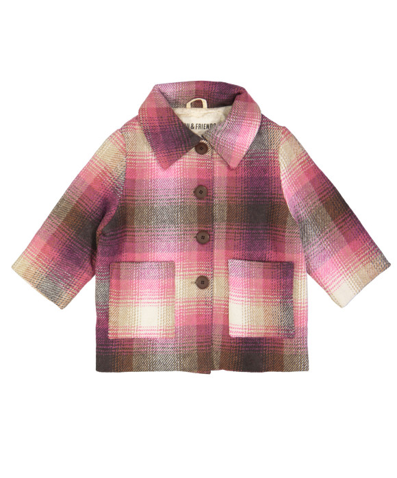 mantel ruit roze