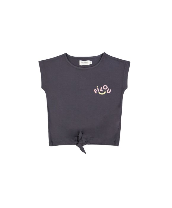 T-shirt knoop filou antraciet 