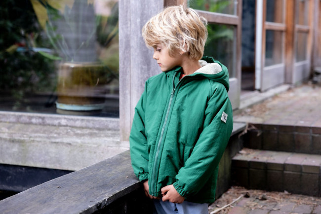 Winterjas mosgroen 12m-18m