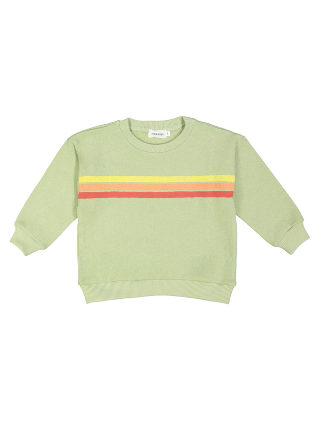 Sweater streep groen 12m