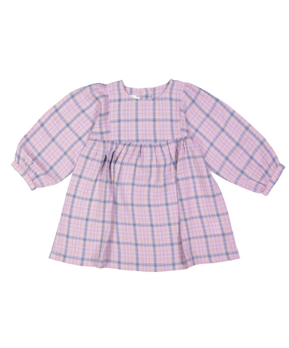Jurk ruit lila 