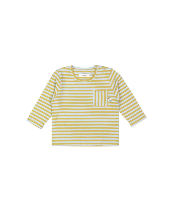 t-shirt mini streep lichtblauw