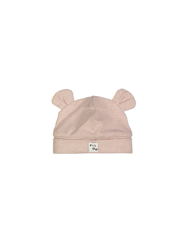 muts oortjes streep roze 00m-01m