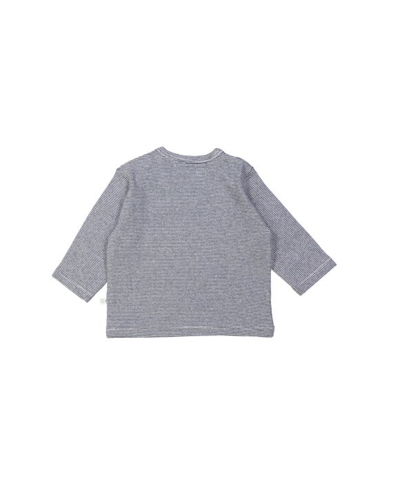 T-shirt fijne streep blauw
