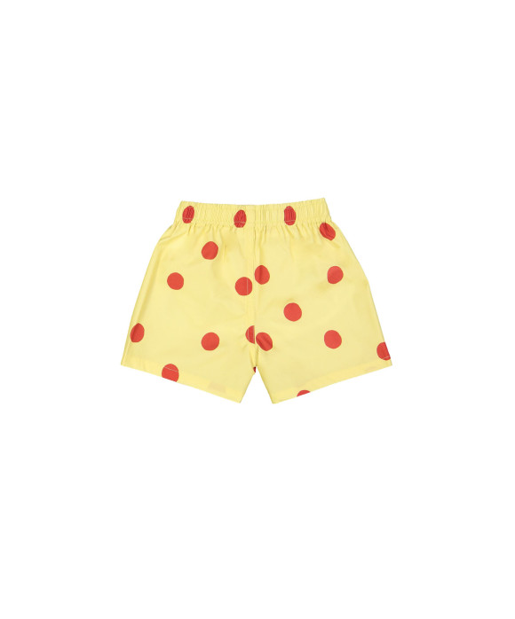 Zwemshort red dots oker