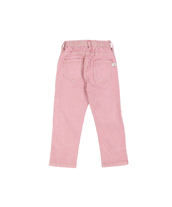 Jeans regular rekker streep rood 
