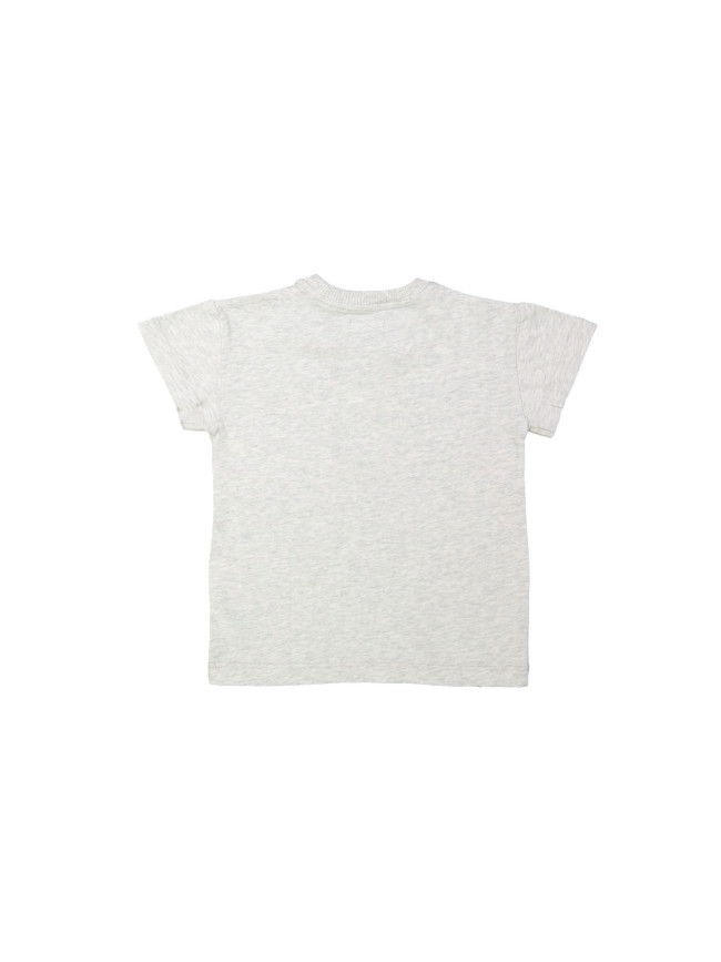 T-shirt hat melange lichtgrijs 12m