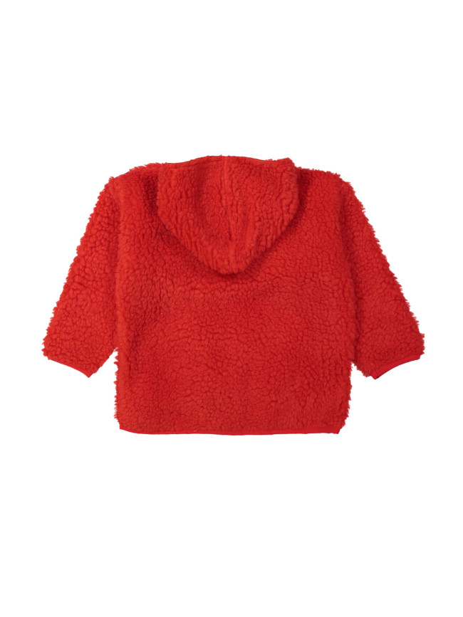 Gilet teddy rood 10j