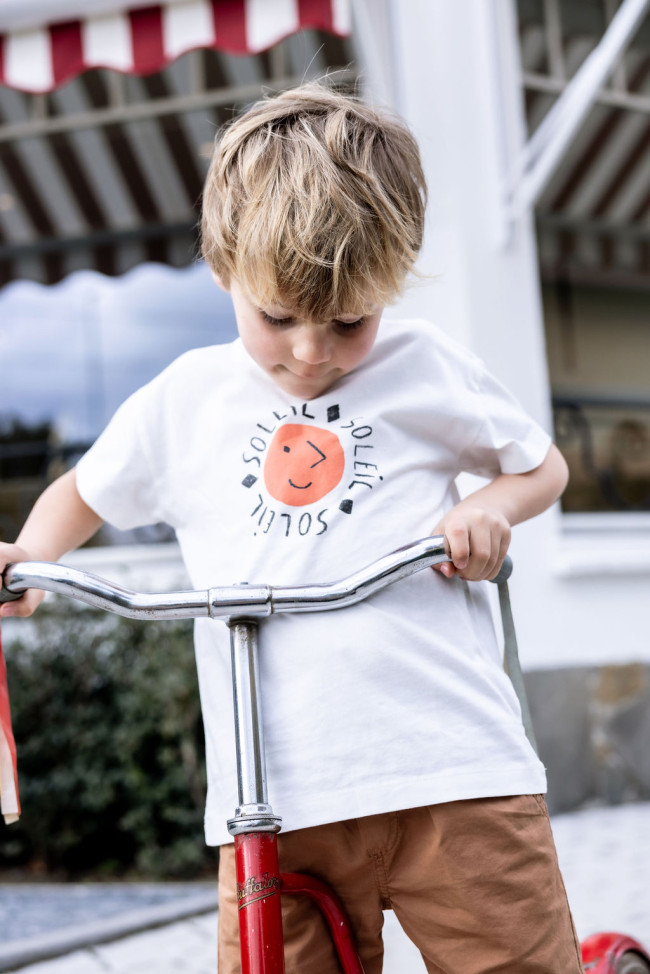 T-shirt soleil ecru 12m