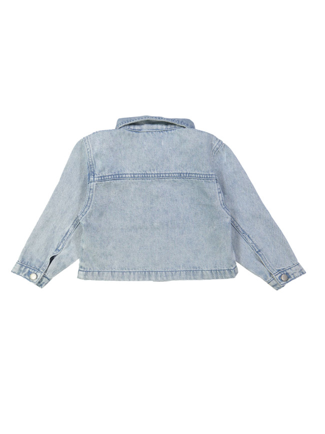 Jeansvest snow bleach 12m-18m