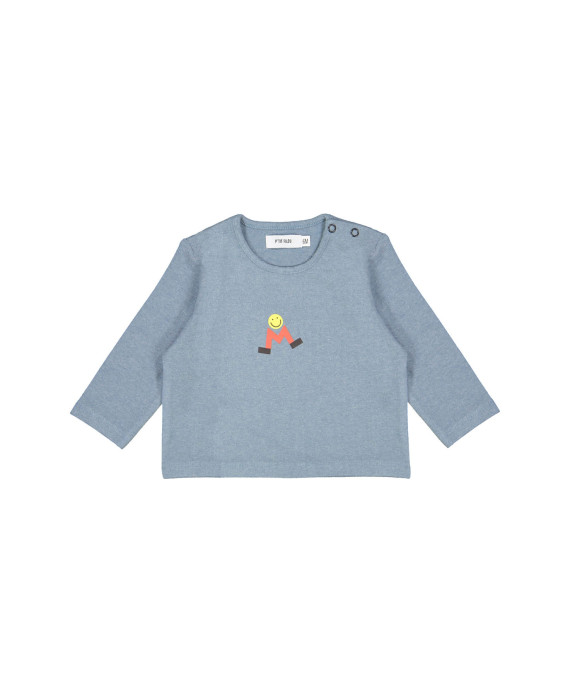 t-shirt M blauw chiné