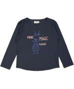 t-shirt blauw more magic please 06j .