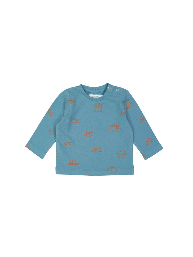 t-shirt mini happy igloo petrol 06m