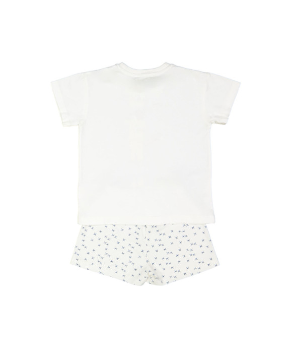 Pyjama brushing teeth ecru