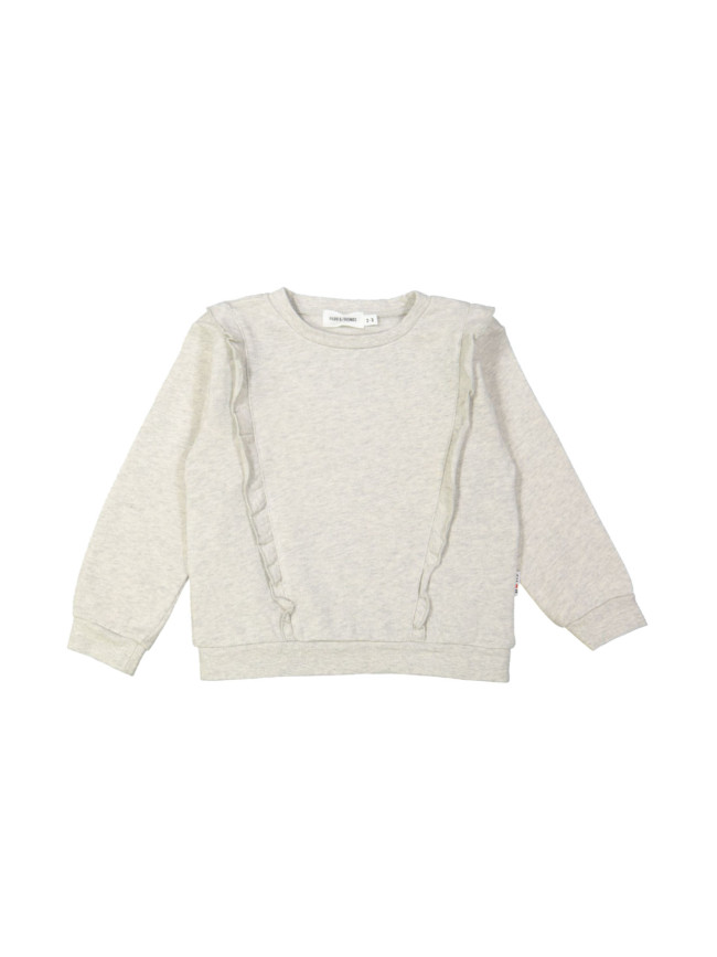 Sweater frul lichtgrijs 12m-18m