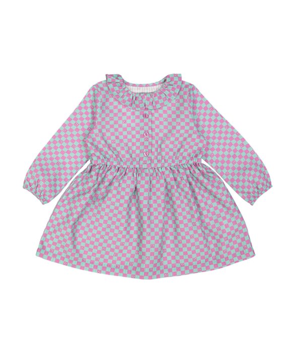 jurk little checks violet