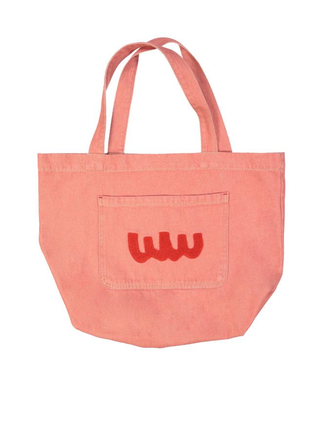 totebag jeans rood one size