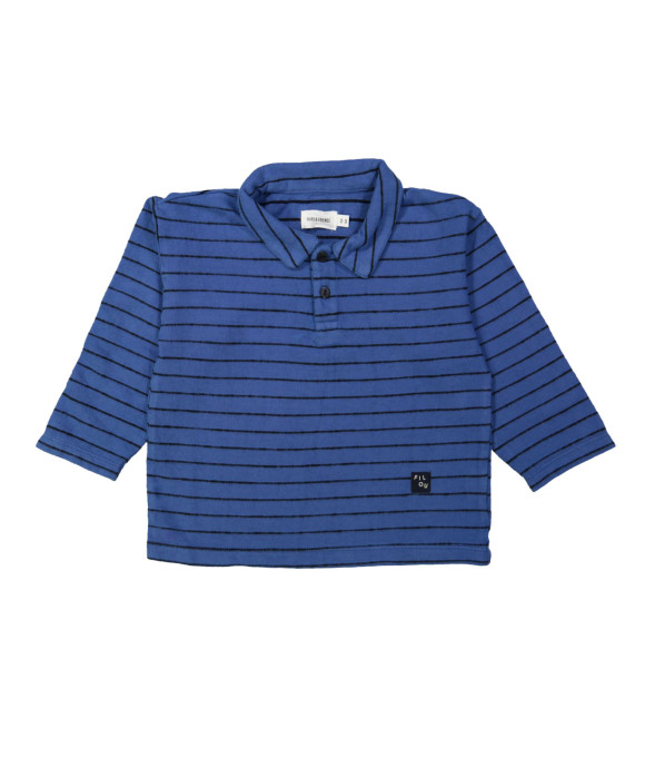 Polo streep elektrisch blauw 