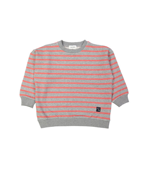 Sweater streep donkergrijs 