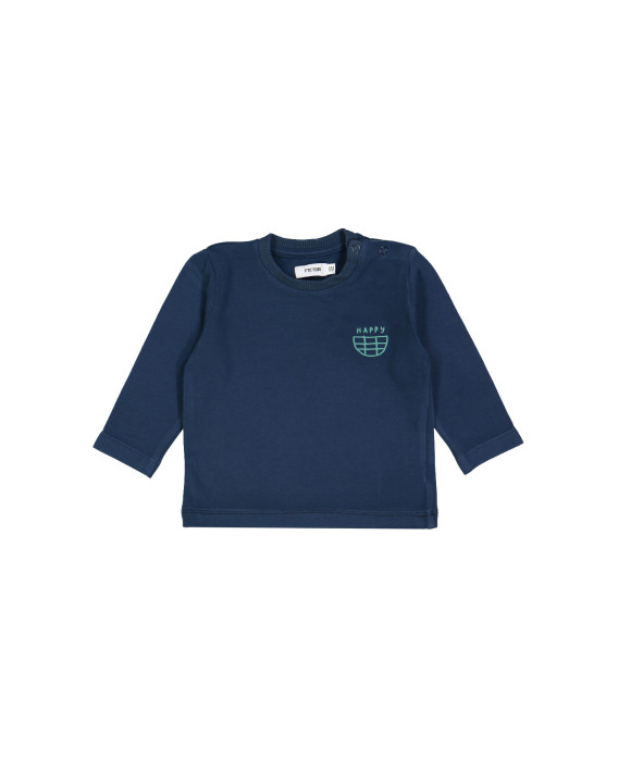 t-shirt mini happy blauw