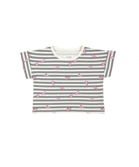 t-shirt streep croco allover