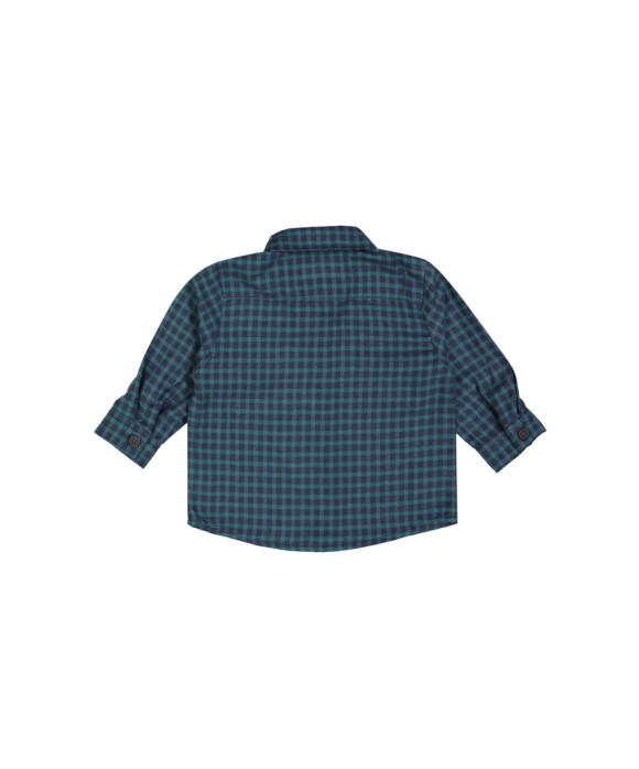 hemd mini ruit donkerblauw